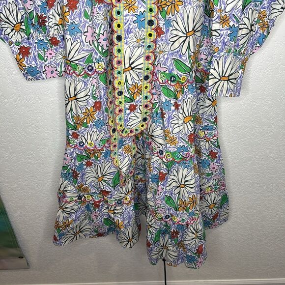 NWT Celia B Oliver MIDI Dress in Embroidered Floral Crayon XL - Picture 6 of 16